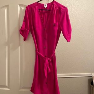 Hot pink Anthropologie dress